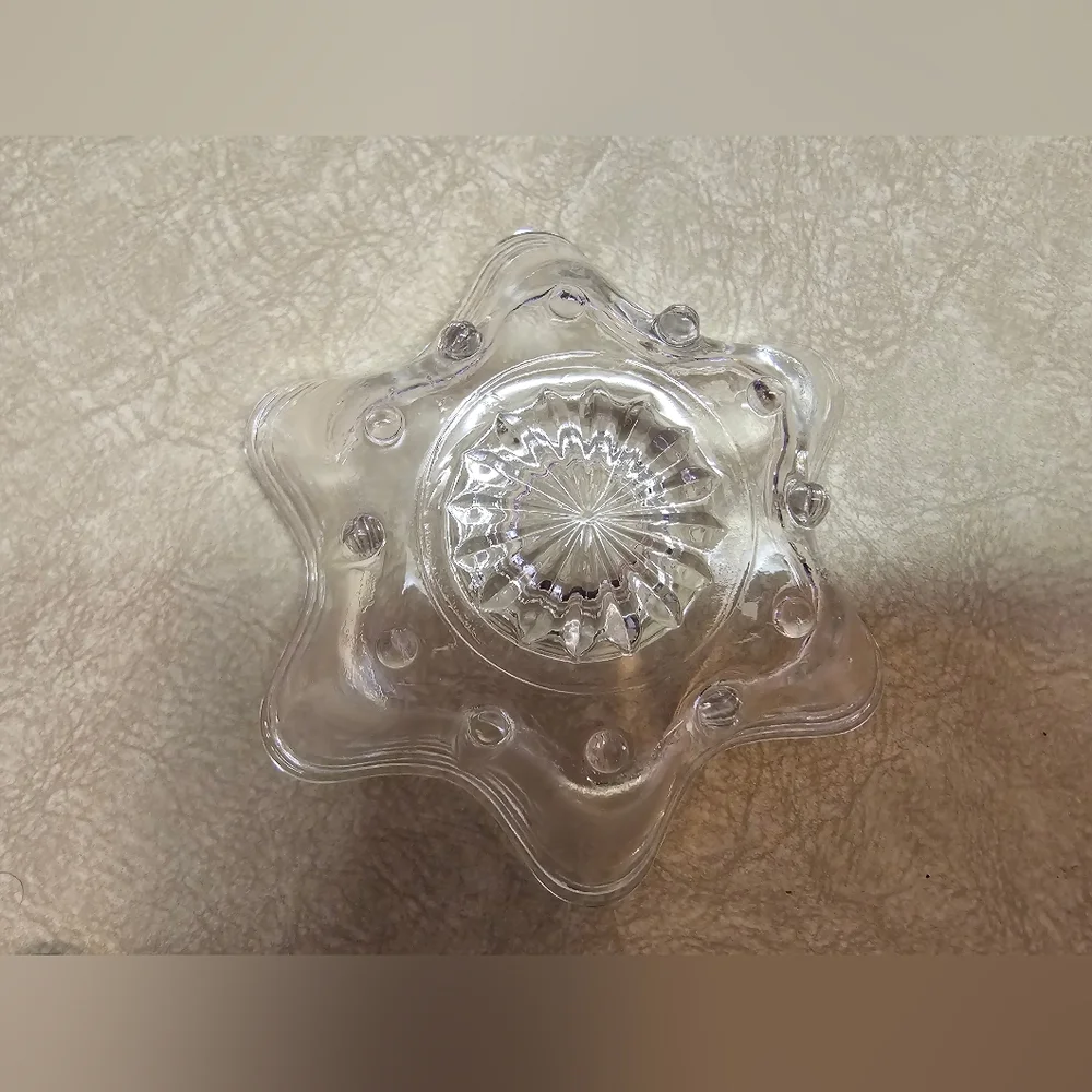 Clear Star-Shaped Glass Candle Holders Set Of 3